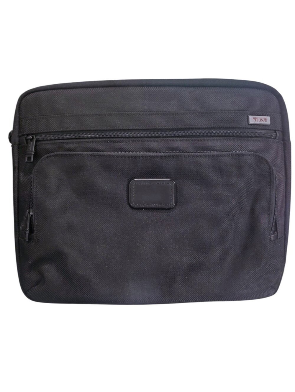 TUMI Black Alpha Laptop Cover with Front Zip Pocket 15"